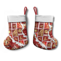 Hawaii Japanese Culture Red Christmas Stocking Spring Cranes Aloha Pattern LT01 - Polynesian Pride