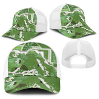Hawaii Japanese Culture Sage Green Baseball Net Cap Spring Cranes Aloha Pattern