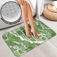 Hawaii Japanese Culture Sage Green Bathroom Set Spring Cranes Aloha Pattern