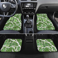 Hawaii Japanese Culture Sage Green Car Mats Spring Cranes Aloha Pattern