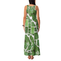 Hawaii Japanese Culture Sage Green Family Matching Tank Maxi Dress and Hawaiian Shirt Spring Cranes Aloha Pattern LT01 - Polynesian Pride