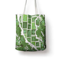 Hawaii Japanese Culture Sage Green Tote Bag Spring Cranes Aloha Pattern