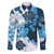 Blue Hibiscus Plumeria Floral Family Matching Off The Shoulder Long Sleeve Dress and Hawaiian Shirt - Polynesian Pride