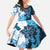 Blue Hibiscus Plumeria Floral Kid Short Sleeve Dress - Polynesian Pride