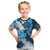 Blue Hibiscus Plumeria Floral Kid T Shirt - Polynesian Pride