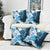 Blue Hibiscus Plumeria Floral Pillow Cover - Polynesian Pride