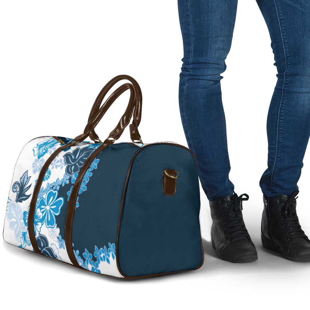 Blue Hibiscus Plumeria Floral Travel Bag - Polynesian Pride