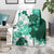 Green Hibiscus Plumeria Floral Blanket - Polynesian Pride