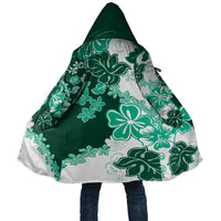 Green Hibiscus Plumeria Floral Cloak - Polynesian Pride