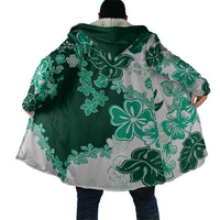 Green Hibiscus Plumeria Floral Cloak - Polynesian Pride