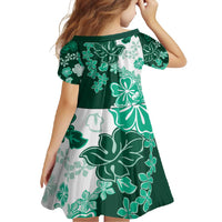 Green Hibiscus Plumeria Floral Family Matching Off Shoulder Maxi Dress and Hawaiian Shirt LT01 - Polynesian Pride