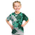 Green Hibiscus Plumeria Floral Kid T Shirt - Polynesian Pride