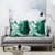 Green Hibiscus Plumeria Floral Pillow Cover - Polynesian Pride