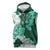 Green Hibiscus Plumeria Floral Sleeveless Zip Hoodie - Polynesian Pride