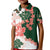Green Orange Hibiscus Plumeria Floral Kid Polo Shirt - Polynesian Pride