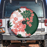Green Orange Hibiscus Plumeria Floral Spare Tire Cover LT01 Orange - Polynesian Pride