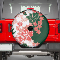 Green Orange Hibiscus Plumeria Floral Spare Tire Cover LT01 - Polynesian Pride