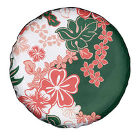 Green Orange Hibiscus Plumeria Floral Spare Tire Cover LT01 - Polynesian Pride