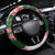 Green Orange Hibiscus Plumeria Floral Steering Wheel Cover - Polynesian Pride