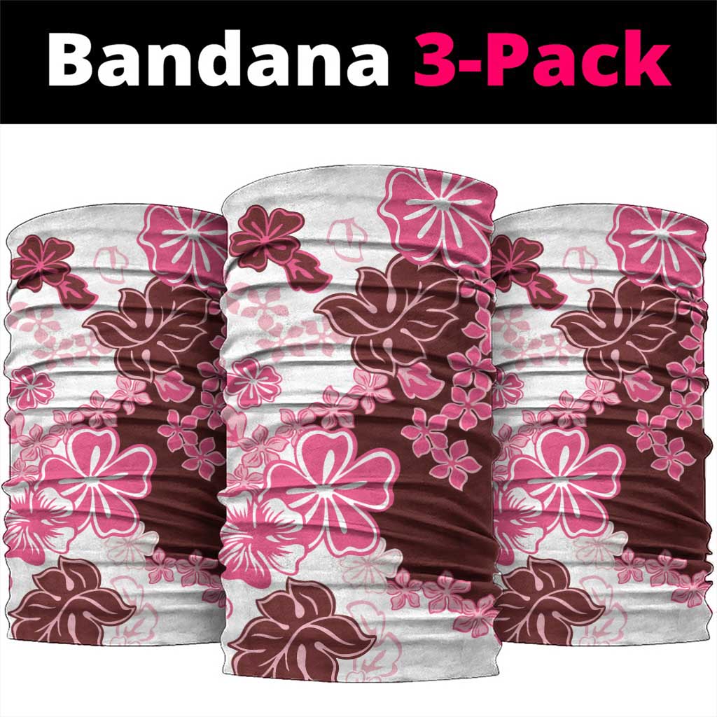 Pink Hibiscus Plumeria Floral Neck Gaiter LT01