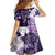 Purple Hibiscus Plumeria Floral Family Matching Off The Shoulder Long Sleeve Dress and Hawaiian Shirt - Polynesian Pride