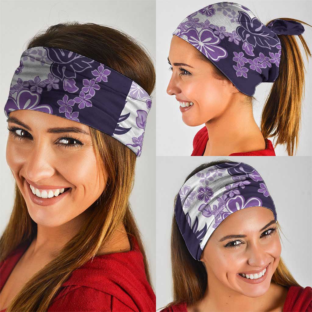 Purple Hibiscus Plumeria Floral Neck Gaiter LT01