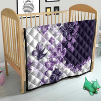 Purple Hibiscus Plumeria Floral Quilt LT01 - Polynesian Pride