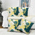 Yelow Teal Hibiscus Plumeria Floral Pillow Cover - Polynesian Pride