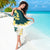 Yelow Teal Hibiscus Plumeria Floral Sarong - Polynesian Pride