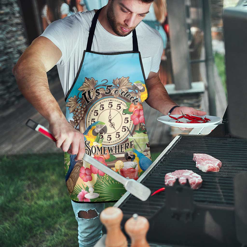 It's 5 o'clock Somewhere Apron Hawaiian Tropical Parrots - Polynesian Pride