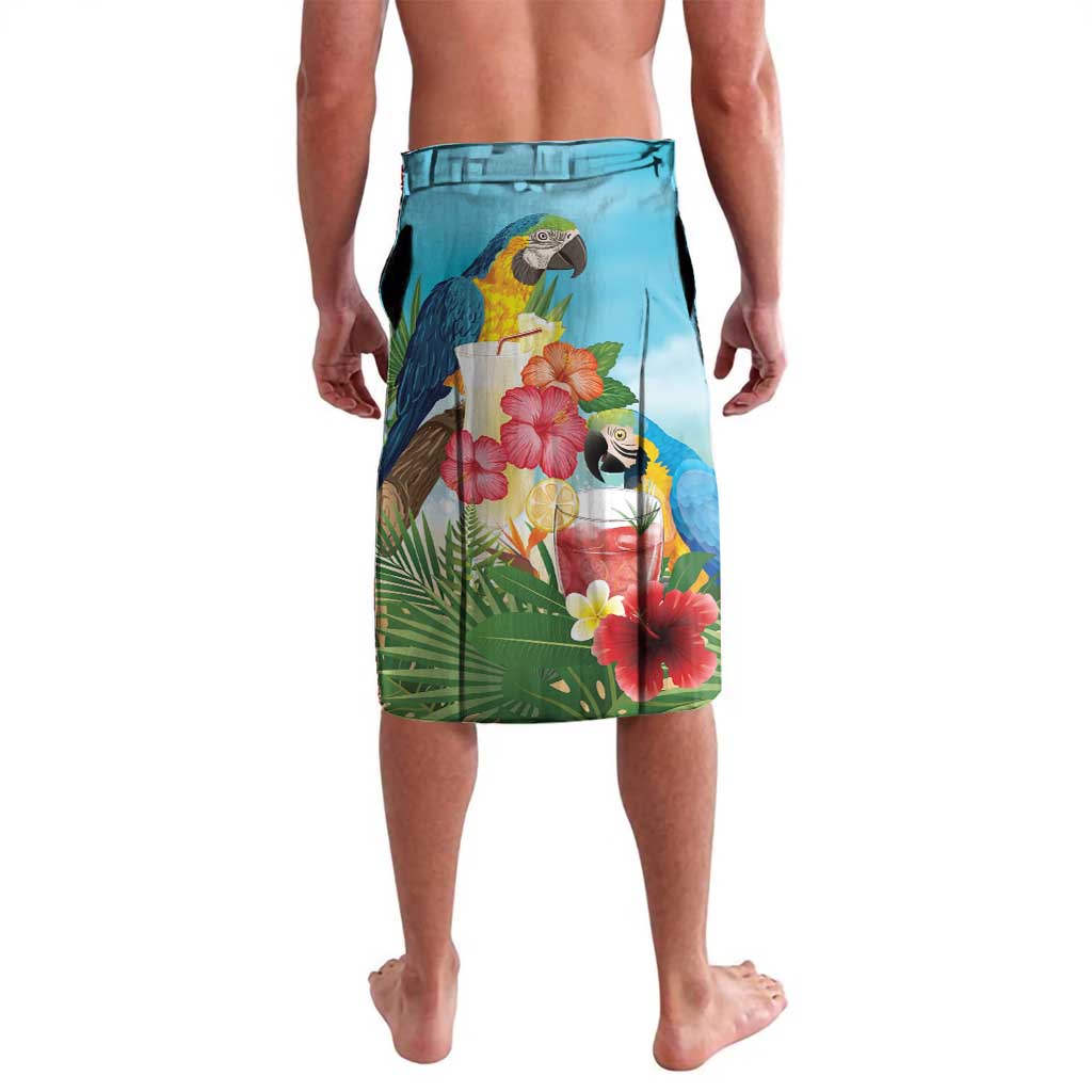 Personalized It's 5 o'clock Somewhere Lavalava Hawaiian Tropical Parrots - Polynesian Pride