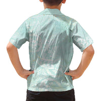 Polynesian Tiare Monstera Seafoam Green Family Matching Summer Maxi Dress and Hawaiian Shirt Liquid Style LT01 - Polynesian Pride