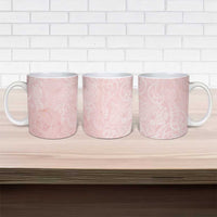 Polynesian Tiare Monstera Soft Pink Ceramic Mug Liquid Style LT01 - Polynesian Pride
