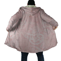 Polynesian Tiare Monstera Soft Pink Cloak Liquid Style - Polynesian Pride