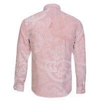 Polynesian Tiare Monstera Soft Pink Family Matching Summer Maxi Dress and Hawaiian Shirt Liquid Style - Polynesian Pride