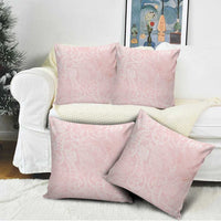 Polynesian Tiare Monstera Soft Pink Pillow Cover Liquid Style - Polynesian Pride