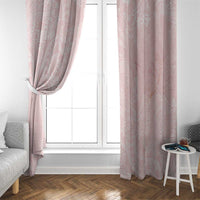 Polynesian Tiare Monstera Soft Pink Window Curtain Liquid Style - Polynesian Pride
