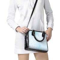 Polynesian Tiare Monstera Baby Blue Shoulder Handbag Liquid Style - Polynesian Pride