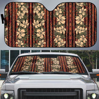 Hawaii Hibiscus Auto Sun Shade Retro Style - Polynesian Pride