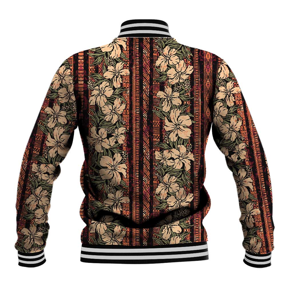 Hawaii Hibiscus Baseball Jacket Retro Style - Polynesian Pride