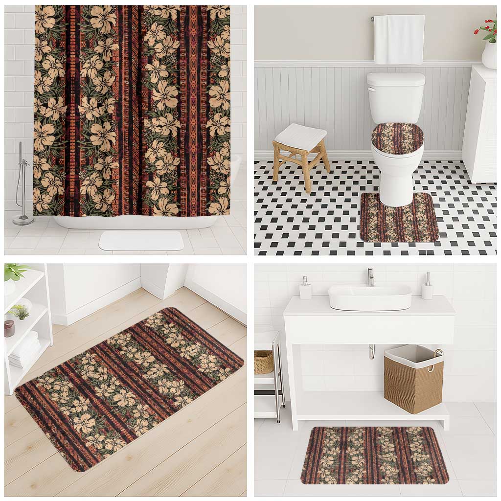 Hawaii Hibiscus Bathroom Set Retro Style - Polynesian Pride