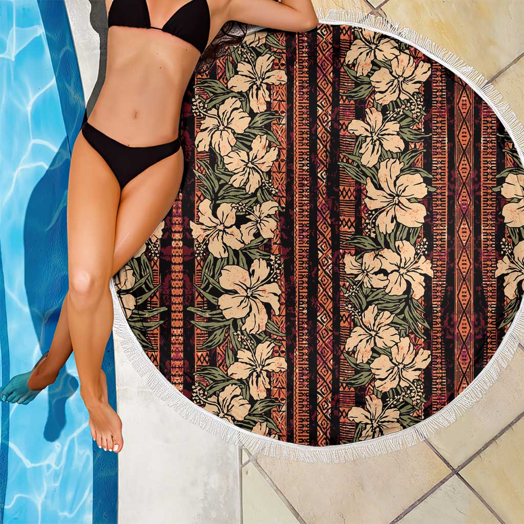 Hawaii Hibiscus Beach Blanket Retro Style - Polynesian Pride