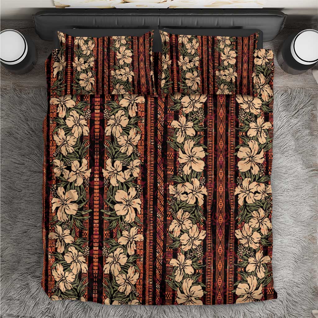 Hawaii Hibiscus Bedding Set Retro Style - Polynesian Pride