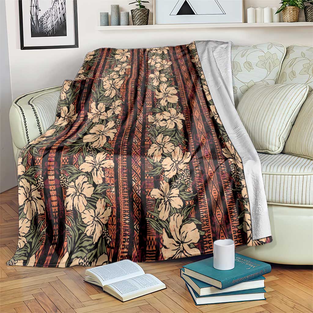 Hawaii Hibiscus Blanket Retro Style - Polynesian Pride