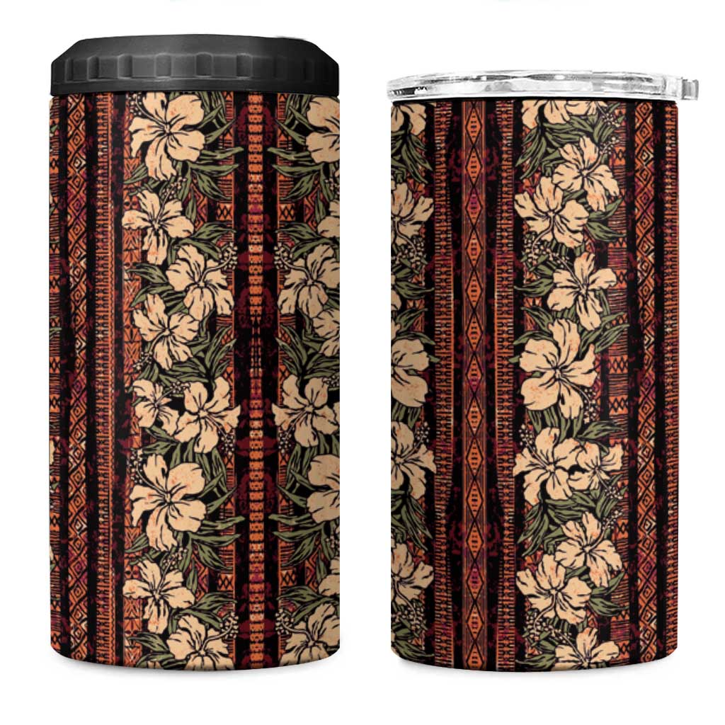 Hawaii Hibiscus 4 in 1 Can Cooler Tumbler Retro Style - Polynesian Pride