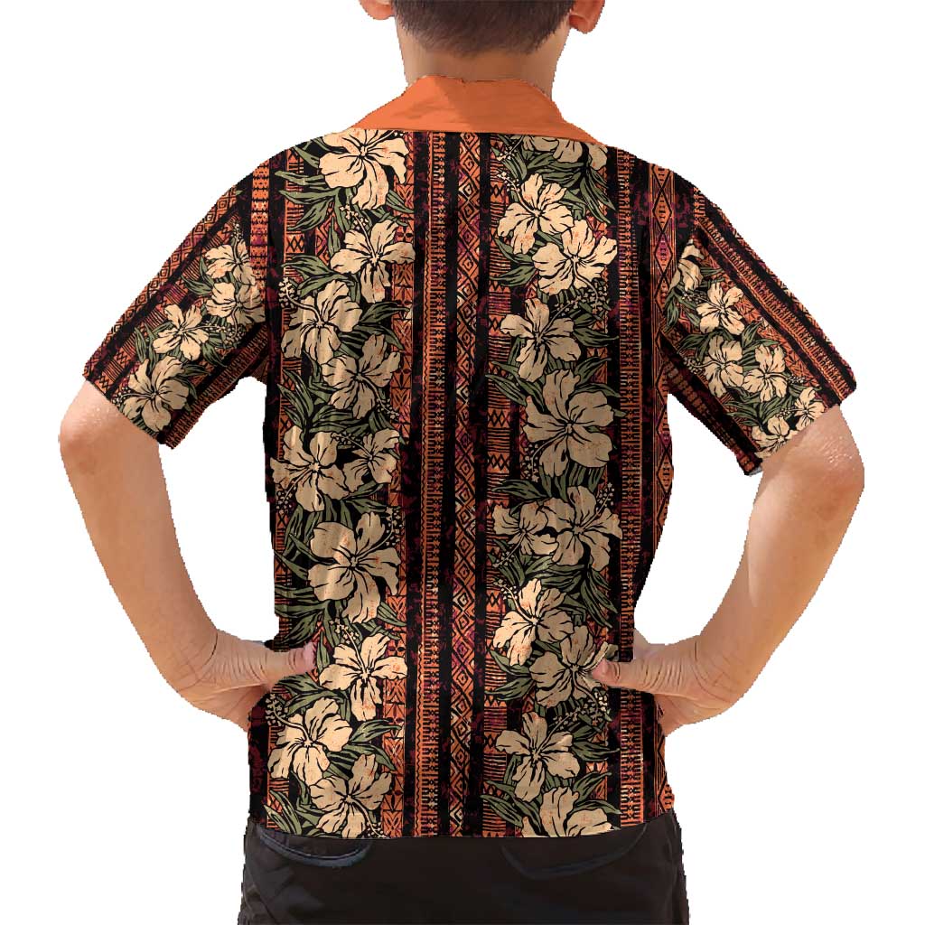 Hawaii Hibiscus Family Matching Off Shoulder Maxi Dress and Hawaiian Shirt Retro Style LT01 - Polynesian Pride