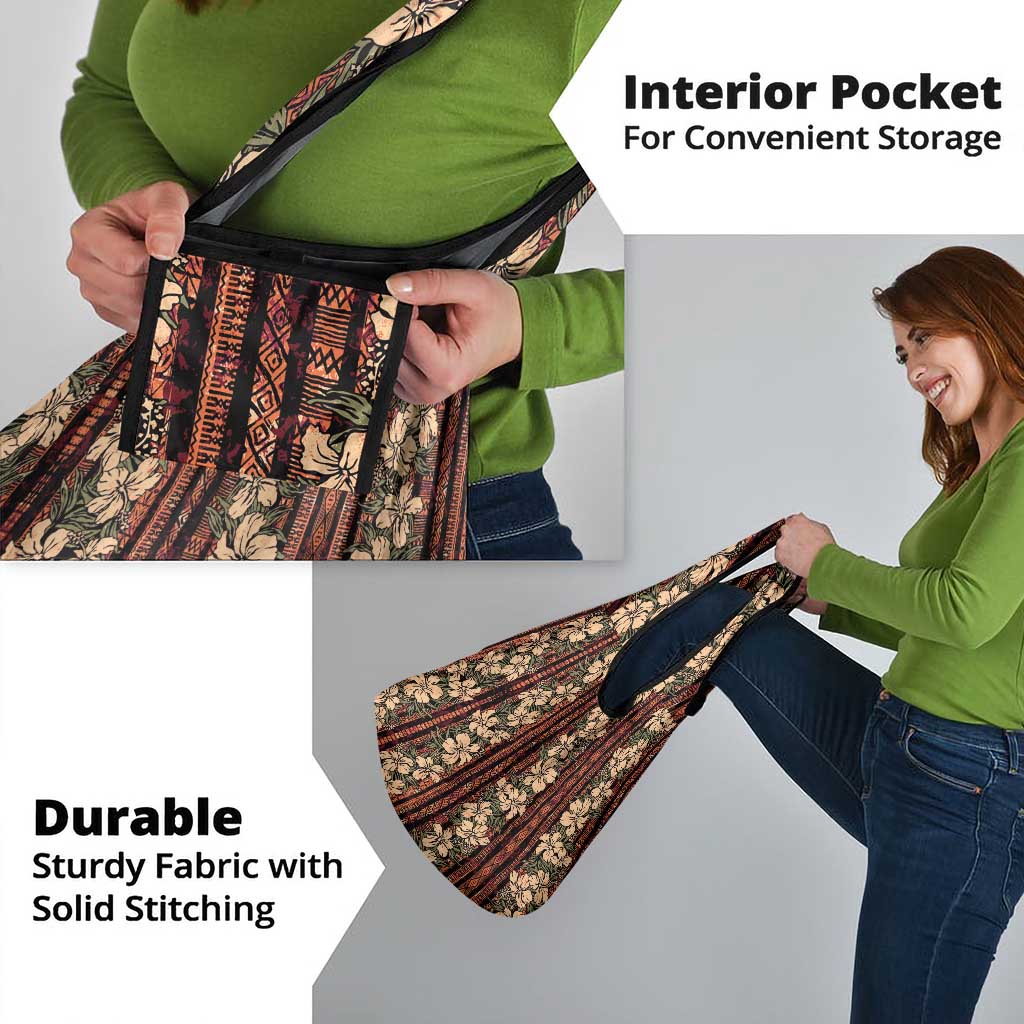 Hawaii Hibiscus Grocery Bag Retro Style - Polynesian Pride