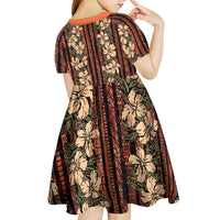 Hawaii Hibiscus Kid Short Sleeve Dress Retro Style - Polynesian Pride