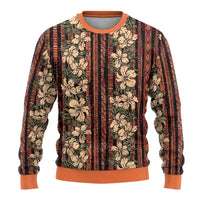 Hawaii Hibiscus Ugly Christmas Sweater Retro Style - Polynesian Pride
