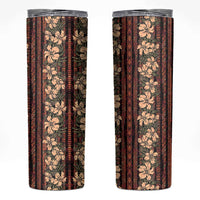 Hawaii Hibiscus Skinny Tumbler Retro Style - Polynesian Pride